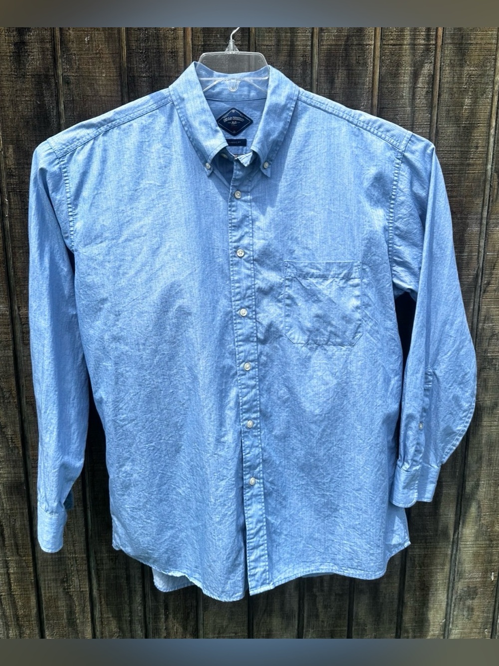 # Light Blue Button-Down Dress Shirt - Bills Khakis-Sz XXL